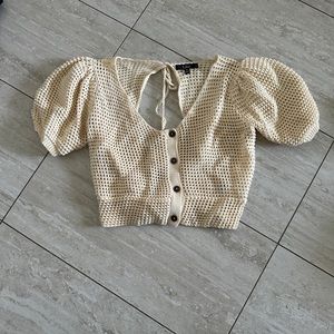 Lulu’s cream crochet top